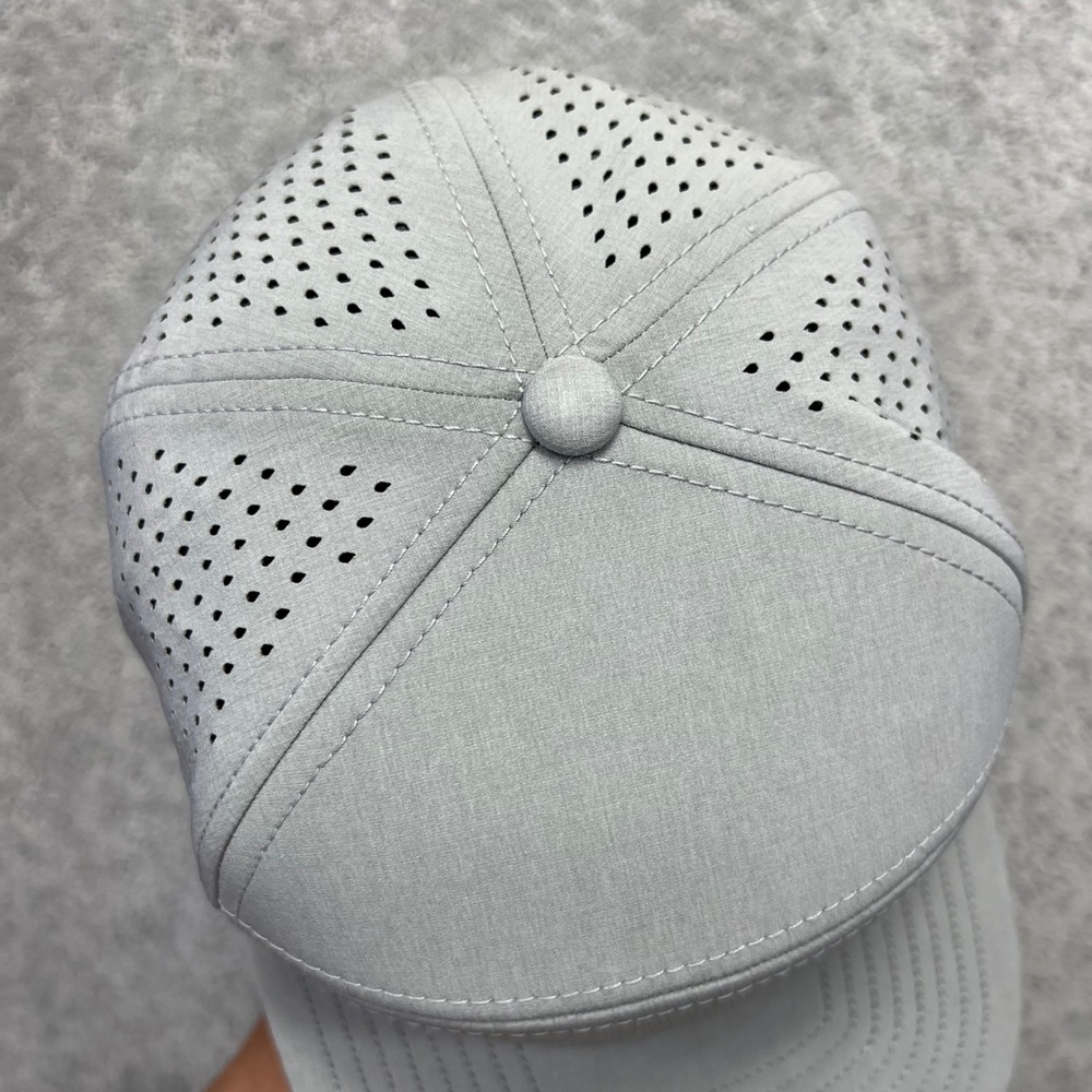 Melin Trenches Icon Hydro Snapback Hat Heather Grey Performance Golf 58cm - Picture 4 of 11